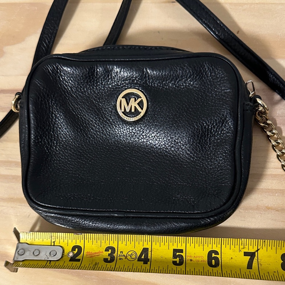 Michael Kors Black Leather Crossbody Bag